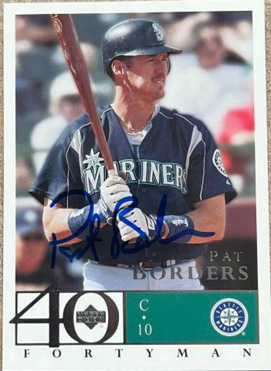 Pat Borders Autographed 2003 Upper Deck 40 Man #144