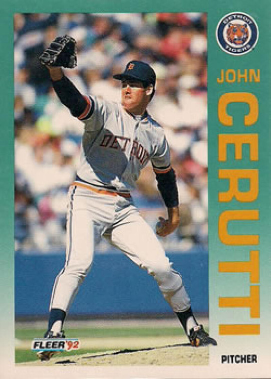 1992 Fleer #129 John Cerutti VG Detroit Tigers 