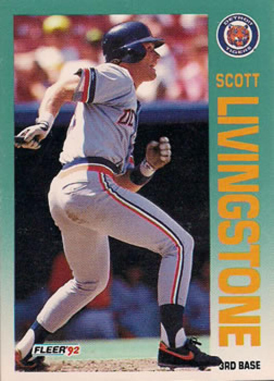 1992 Fleer #141 Scott Livingstone VG Detroit Tigers 