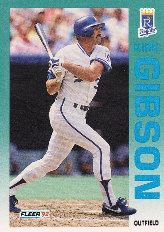 1992 Fleer #157 Kirk Gibson VG Kansas City Royals 