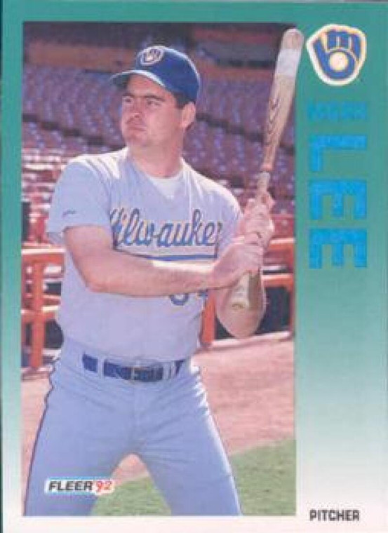 1992 Fleer #180 Mark Lee VG Milwaukee Brewers 