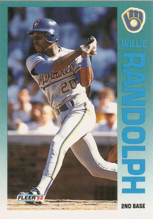 1992 Fleer #186 Willie Randolph VG Milwaukee Brewers 