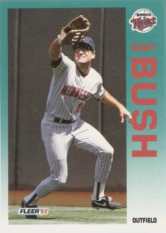 1992 Fleer #198 Randy Bush VG Minnesota Twins 
