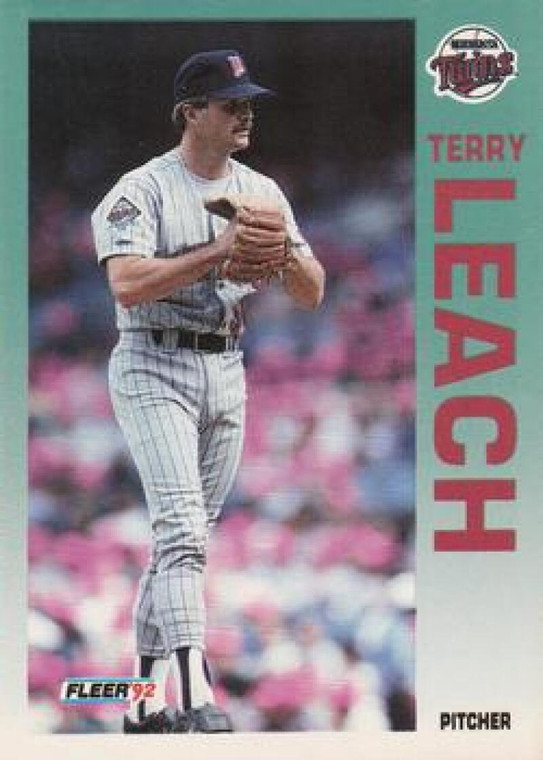 1992 Fleer #208 Terry Leach VG Minnesota Twins 