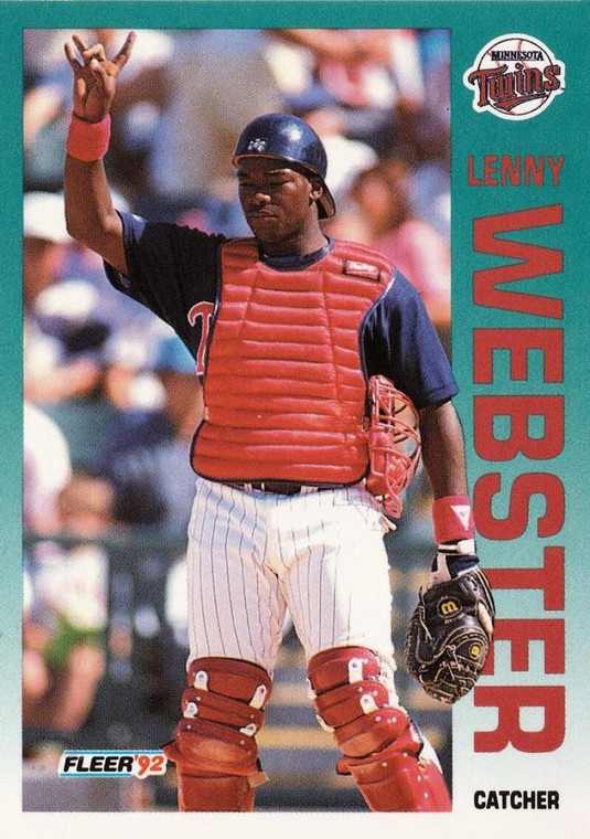 1992 Fleer #220 Lenny Webster VG Minnesota Twins 