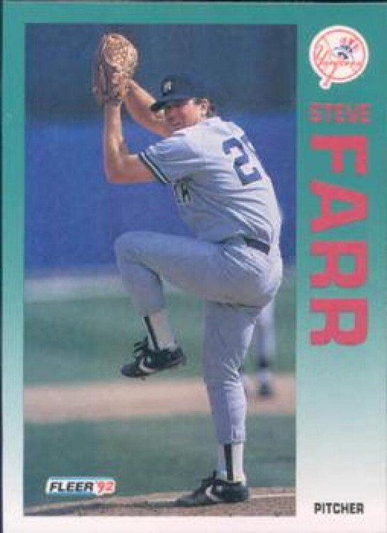 1992 Fleer #225 Steve Farr VG New York Yankees 