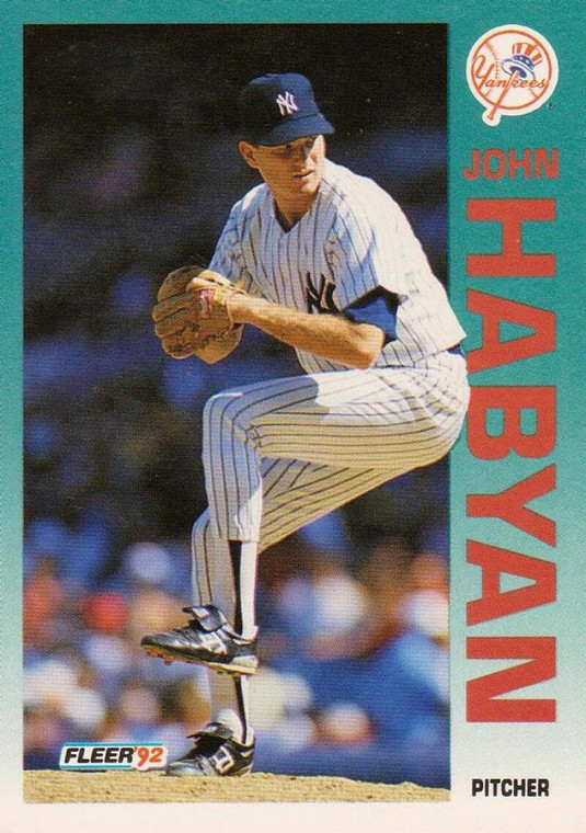 1992 Fleer #228 John Habyan VG New York Yankees 