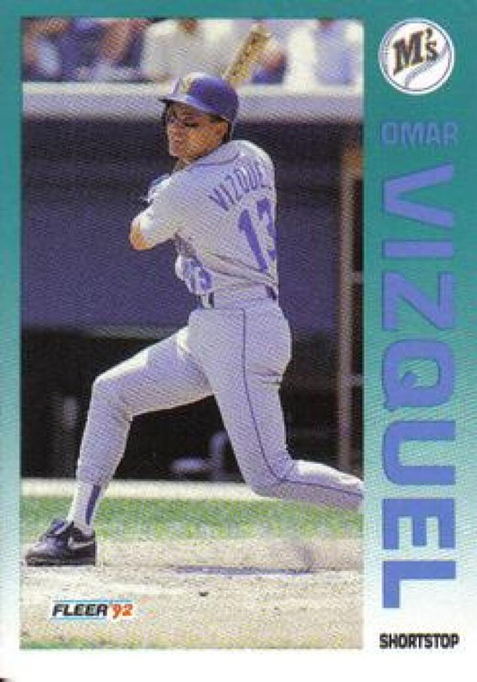 1992 Fleer #296 Omar Vizquel VG Seattle Mariners 