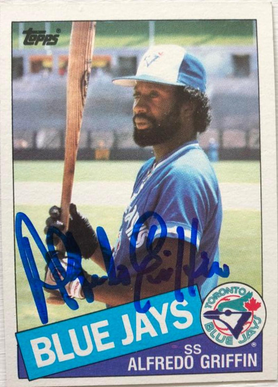 Alfredo Griffin Autographed 1985 Topps #361 Toronto Blue Jays Card