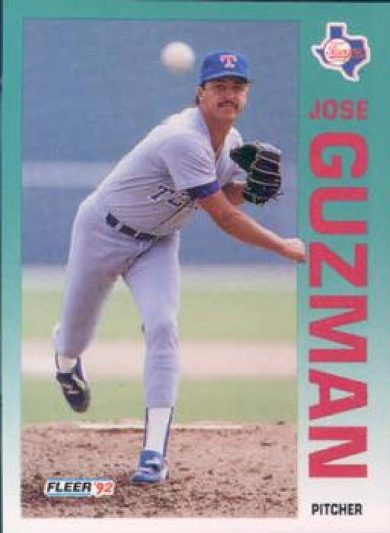 1992 Fleer #306 Jose Guzman VG Texas Rangers 