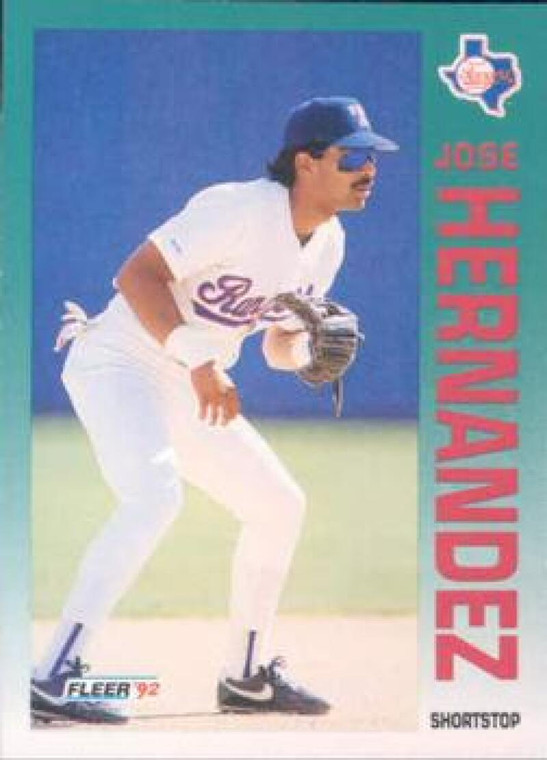 1992 Fleer #307 Jose Hernandez VG RC Rookie Texas Rangers 