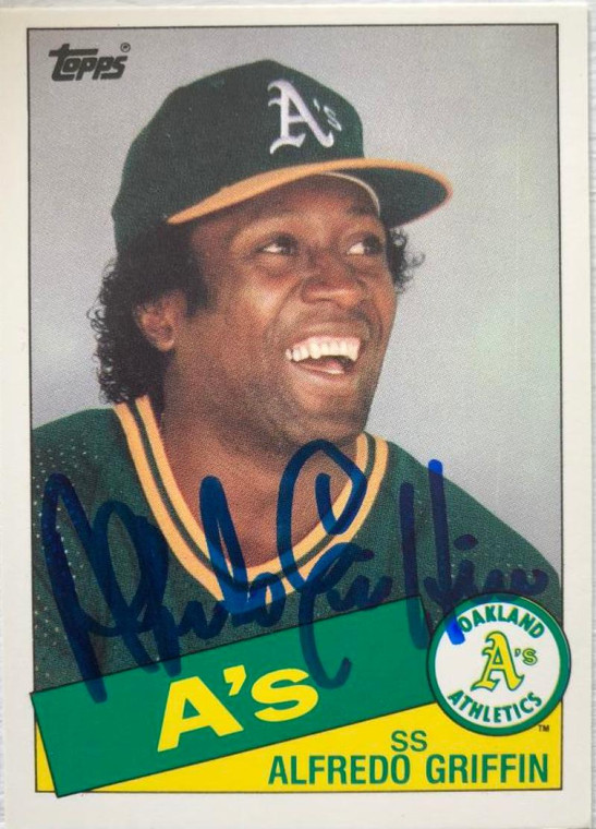 Alfredo Griffin Autographed 1985 Topps Traded #42T