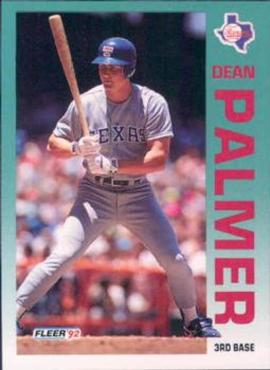 1992 Fleer #312 Dean Palmer VG Texas Rangers 