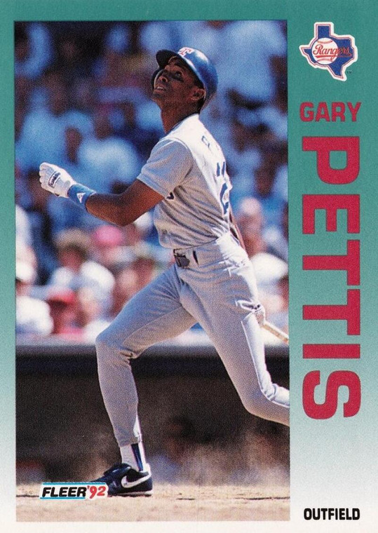 1992 Fleer #314 Gary Pettis VG Texas Rangers 