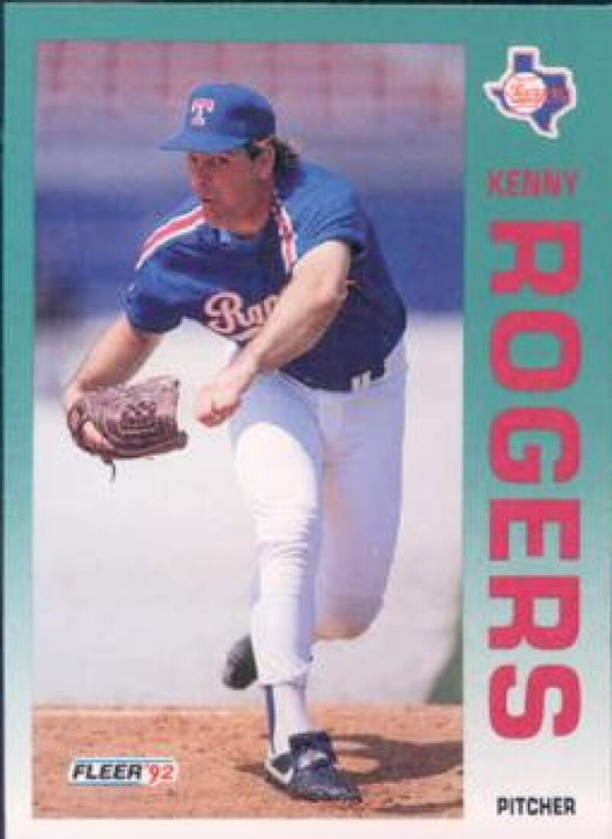 1992 Fleer #317 Kenny Rogers VG Texas Rangers 