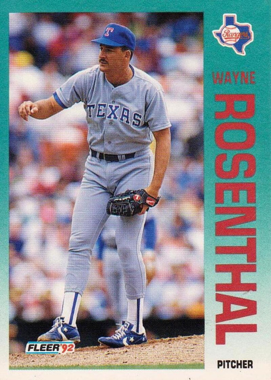 1992 Fleer #318 Wayne Rosenthal VG Texas Rangers 