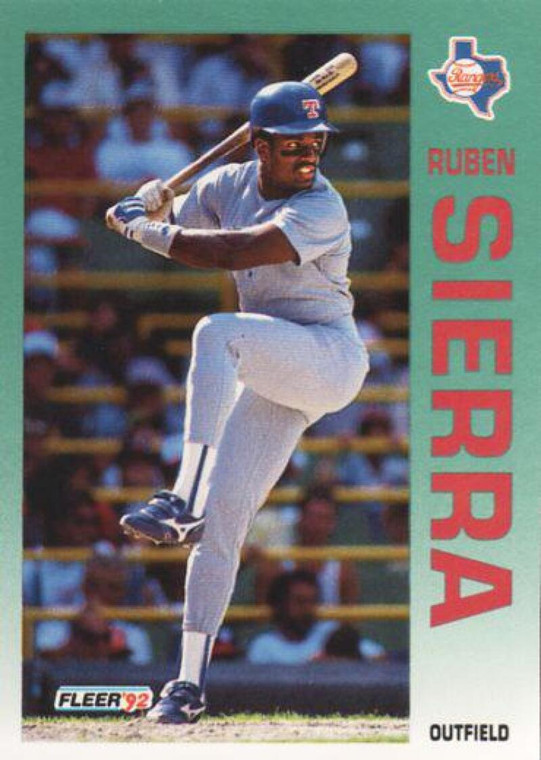 1992 Fleer #321 Ruben Sierra VG Texas Rangers 