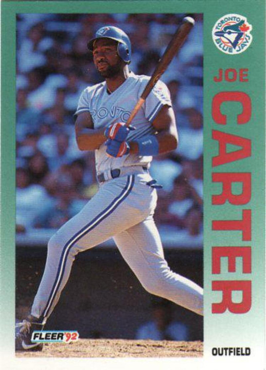 1992 Fleer #327 Joe Carter VG Toronto Blue Jays 