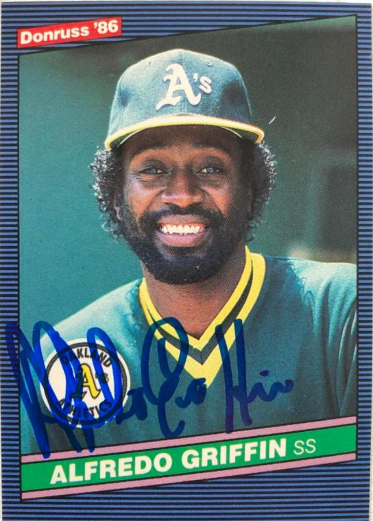 Alfredo Griffin Autographed 1986 Donruss #101