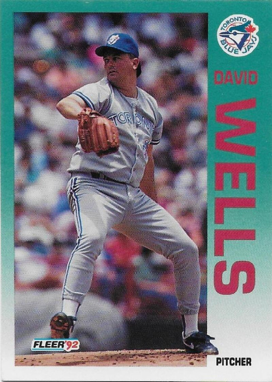 1992 Fleer #345 David Wells VG Toronto Blue Jays 