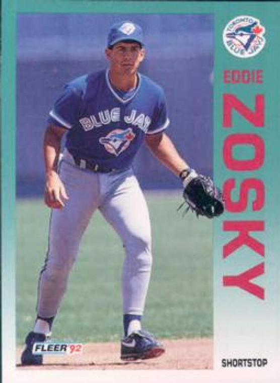 1992 Fleer #348 Eddie Zosky VG Toronto Blue Jays 