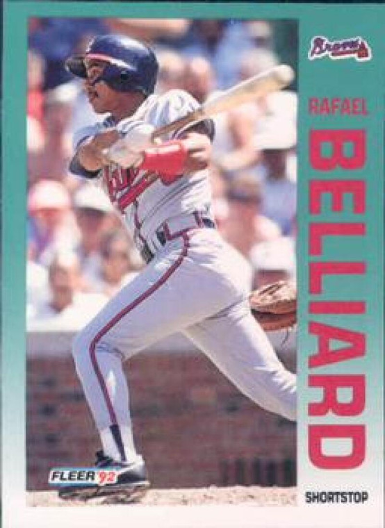1992 Fleer #351 Rafael Belliard VG Atlanta Braves 