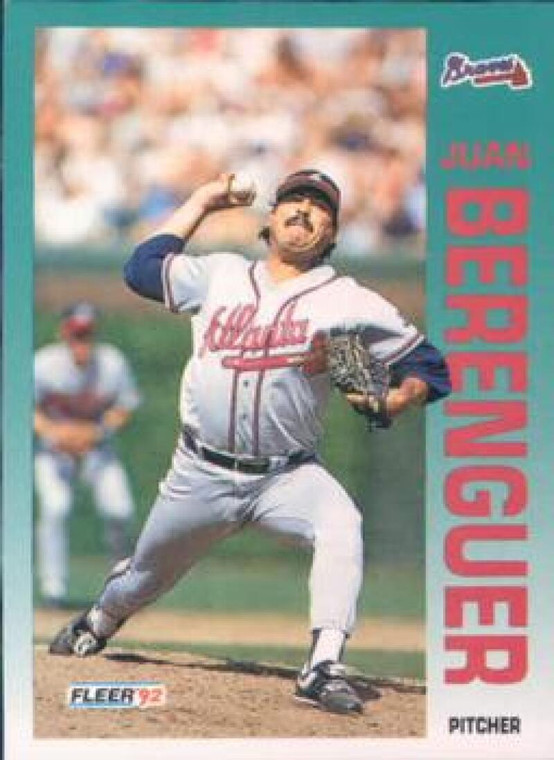 1992 Fleer #352 Juan Berenguer VG Atlanta Braves 