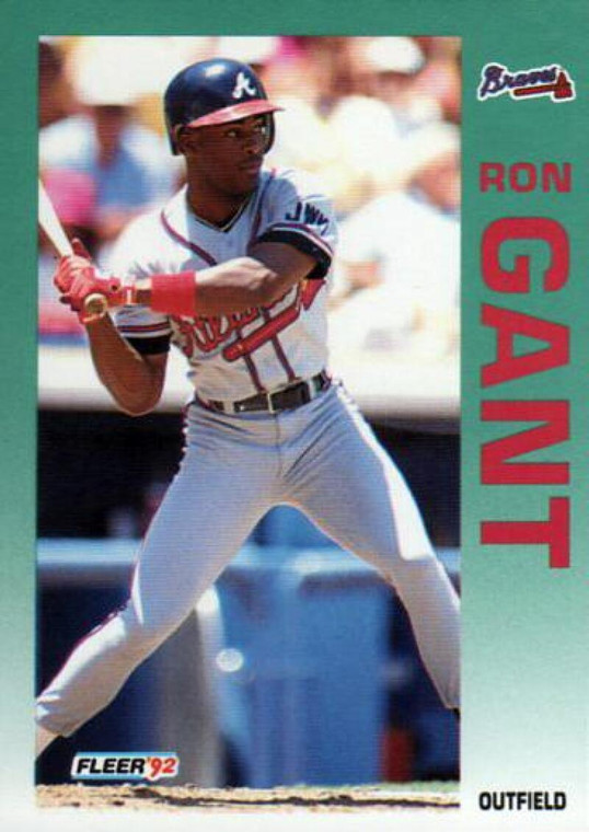 1992 Fleer #357 Ron Gant VG Atlanta Braves 