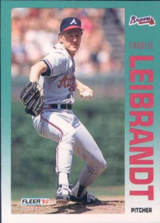 1992 Fleer #361 Charlie Leibrandt VG Atlanta Braves 