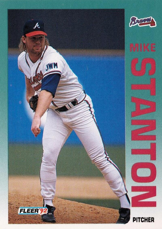 1992 Fleer #372 Mike Stanton VG Atlanta Braves 