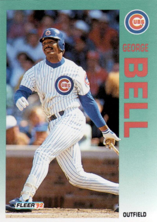 1992 Fleer #376 George Bell VG Chicago Cubs 