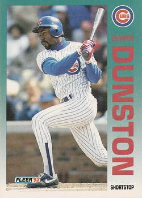 1992 Fleer #380 Shawon Dunston VG Chicago Cubs 