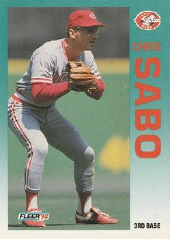 1992 Fleer #420 Chris Sabo VG Cincinnati Reds 