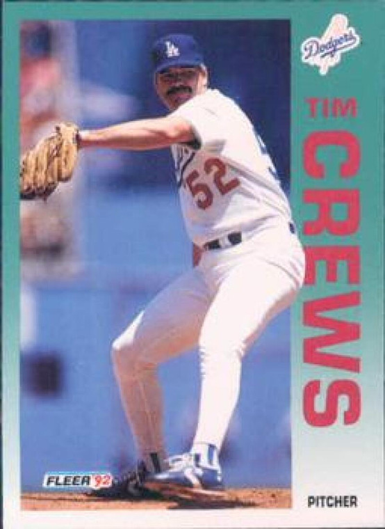 1992 Fleer #452 Tim Crews VG Los Angeles Dodgers 