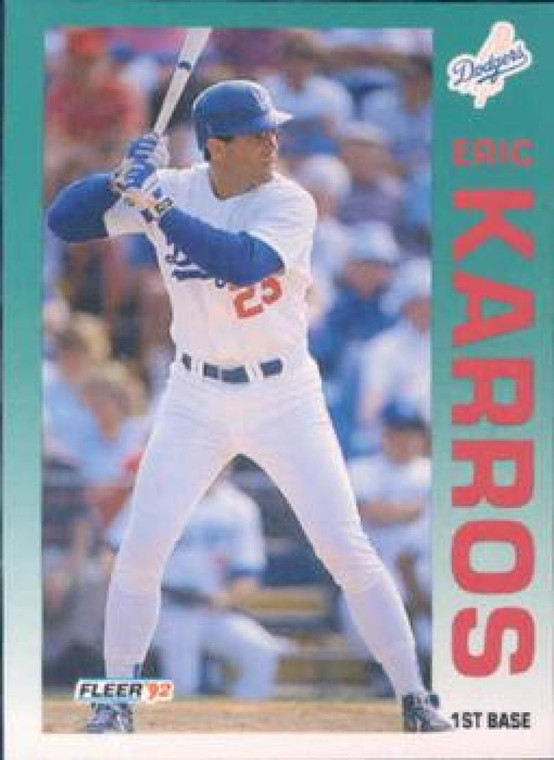 1992 Fleer #462 Eric Karros VG Los Angeles Dodgers 