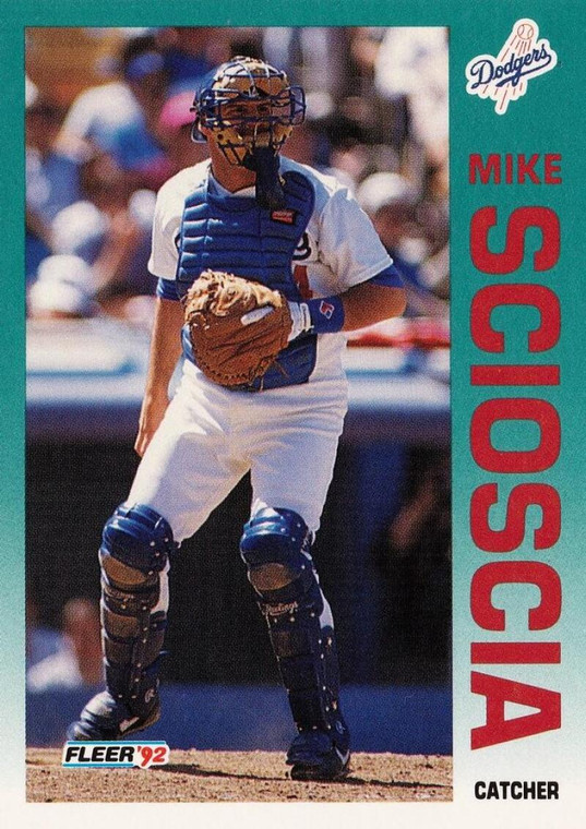 1992 Fleer #470 Mike Scioscia VG Los Angeles Dodgers 