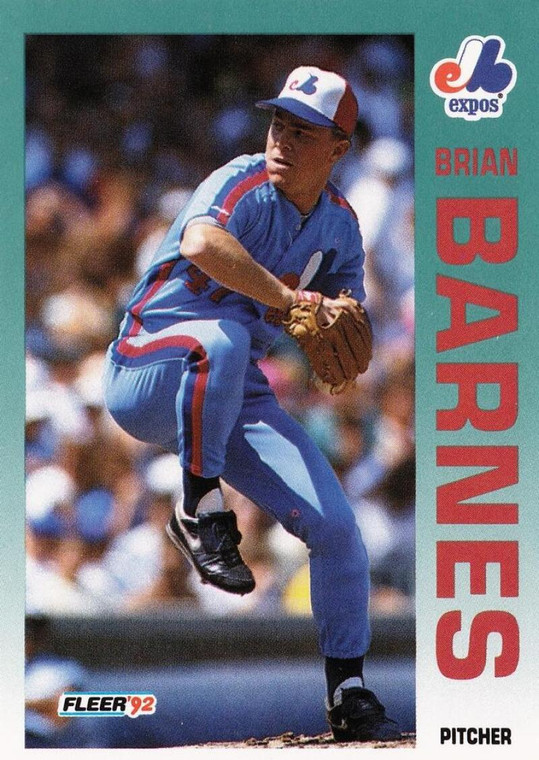 1992 Fleer #473 Brian Barnes VG Montreal Expos 