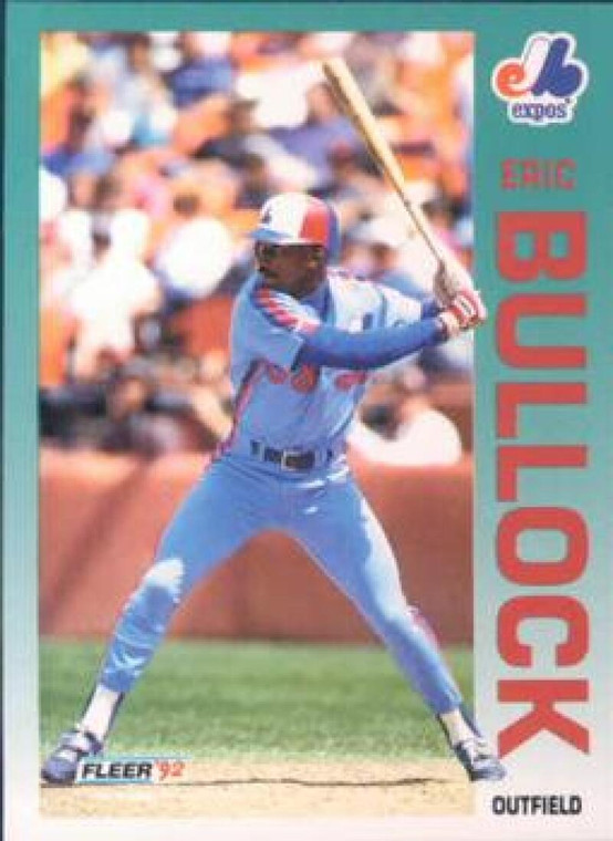 1992 Fleer #474 Eric Bullock VG Montreal Expos 