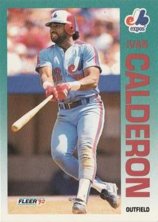 1992 Fleer #475 Ivan Calderon VG Montreal Expos 