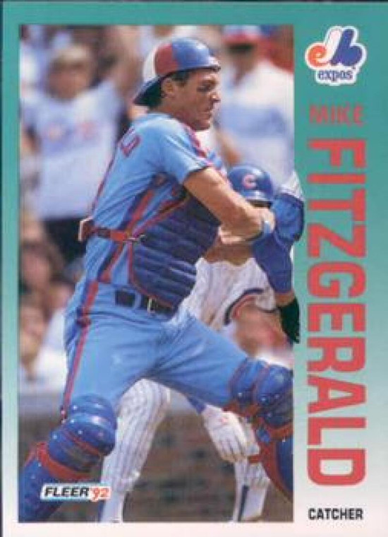 1992 Fleer #478 Mike Fitzgerald VG Montreal Expos 