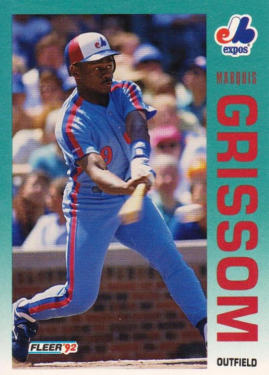 1992 Fleer #482 Marquis Grissom VG Montreal Expos 