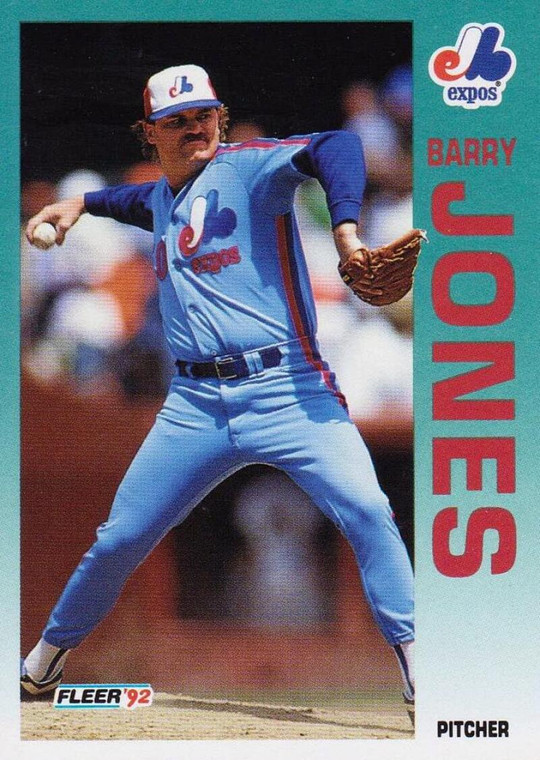1992 Fleer #484 Barry Jones VG Montreal Expos 
