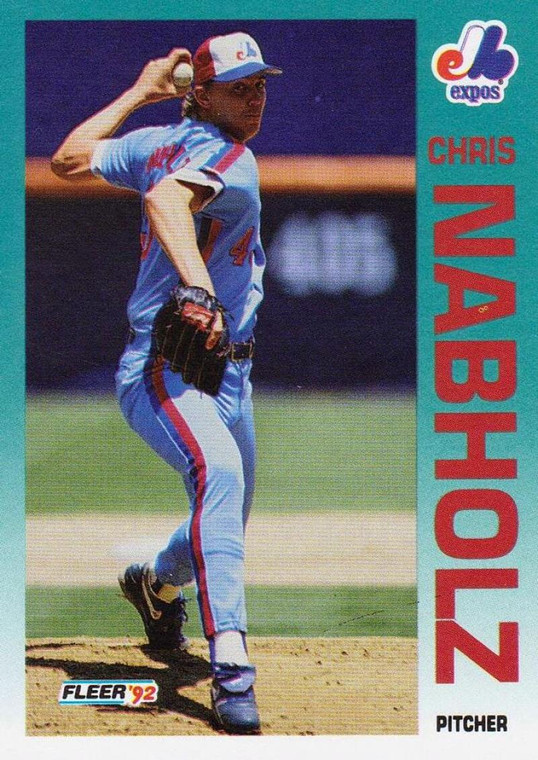 1992 Fleer #487 Chris Nabholz VG Montreal Expos 