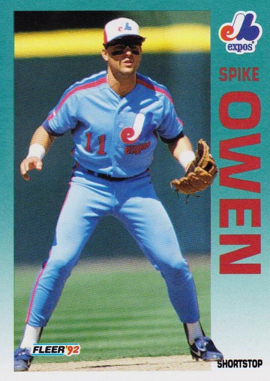 1992 Fleer #488 Spike Owen VG Montreal Expos 