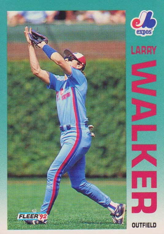 1992 Fleer #493 Larry Walker VG Montreal Expos 