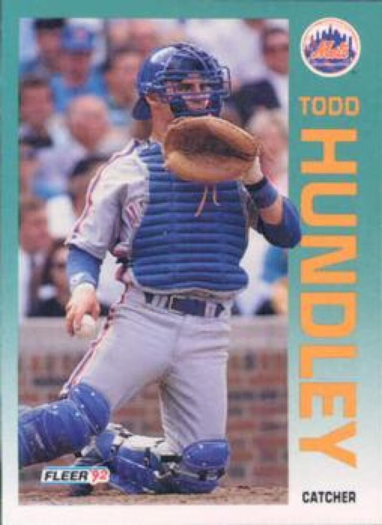 1992 Fleer #506 Todd Hundley VG New York Mets 