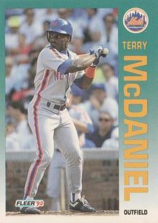 1992 Fleer #511 Terry McDaniel VG RC Rookie New York Mets 
