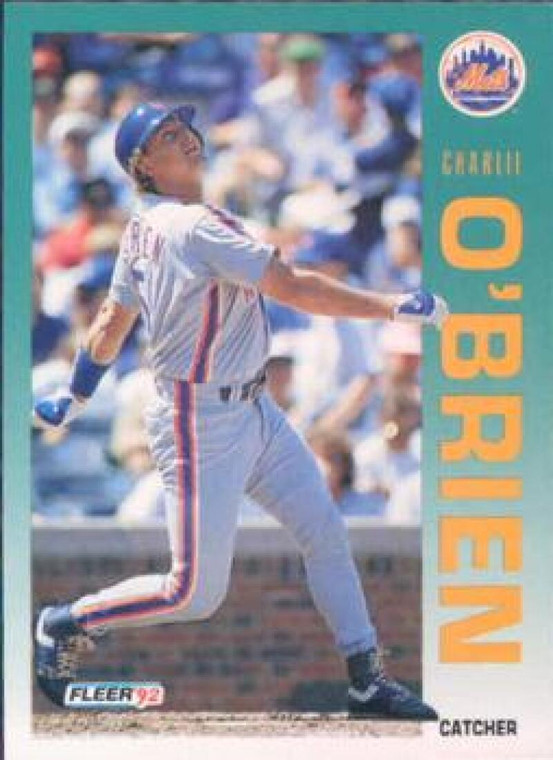 1992 Fleer #514 Charlie O'Brien VG New York Mets 