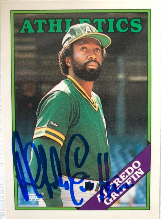 Alfredo Griffin Autographed 1988 Topps Tiffany #726