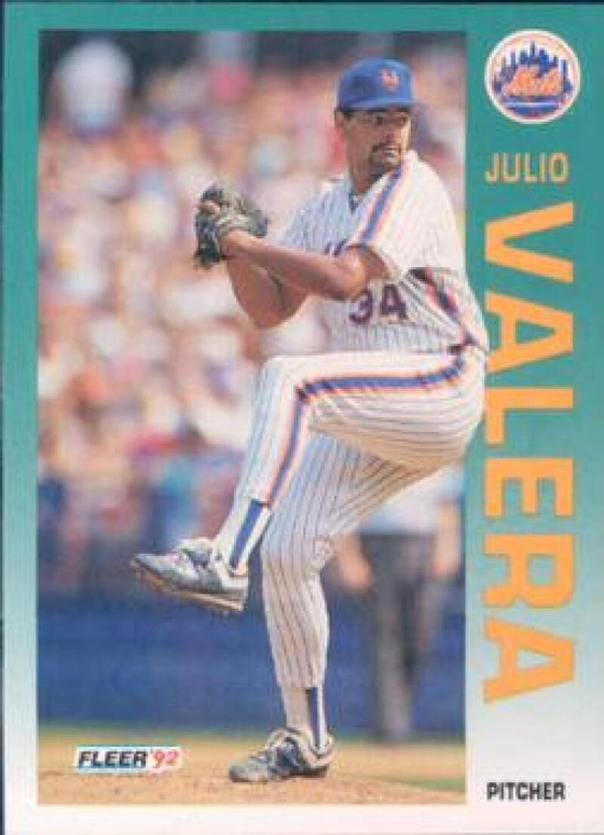 1992 Fleer #517 Julio Valera VG New York Mets 